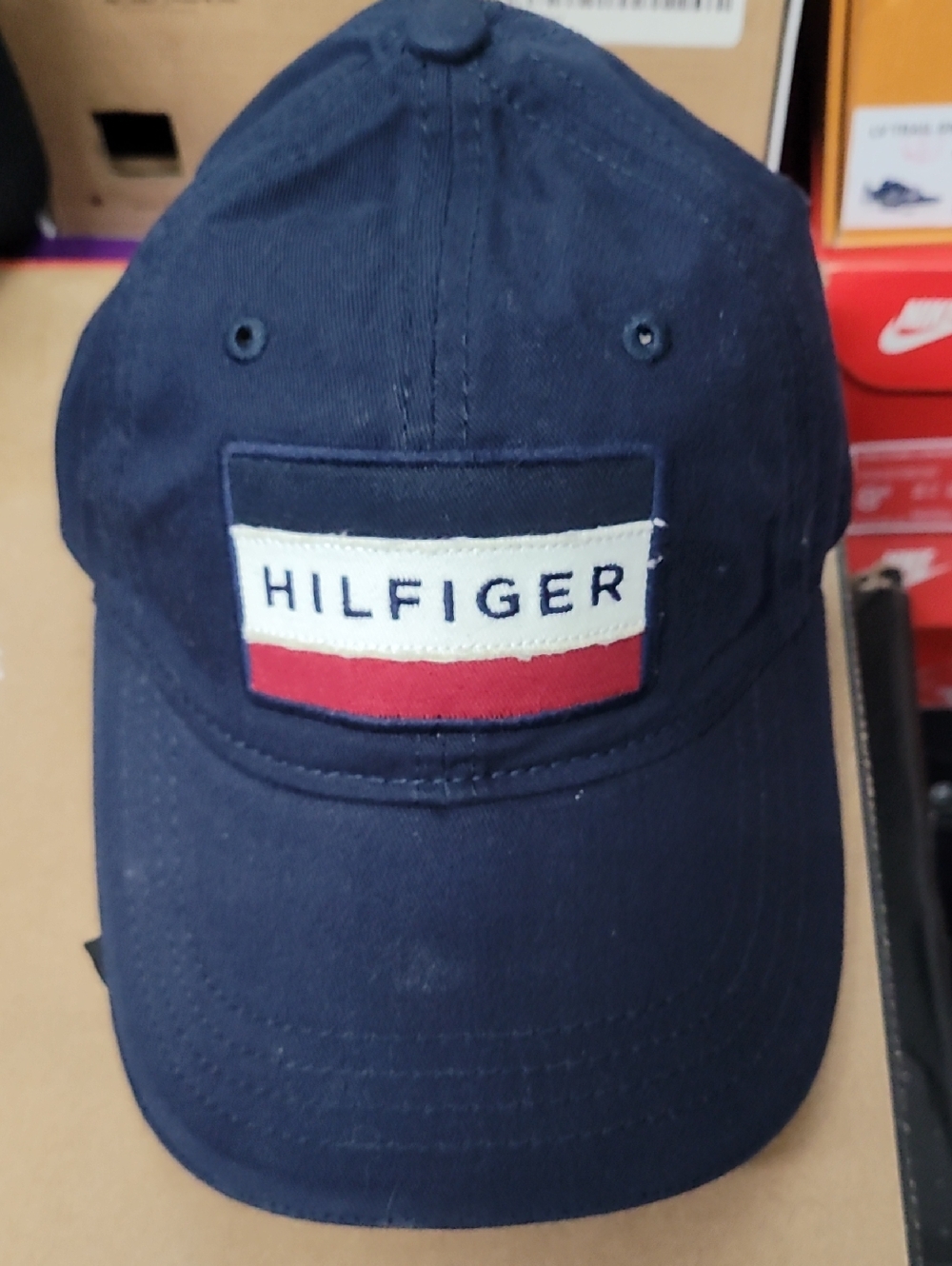Tommy Hilfiger Navy Cap with Red & White Logo Patch